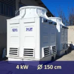 مشخصات فنی الکتروموتور و قطر فن برج خنک کننده 150 تن