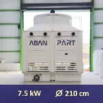 مشخصات فنی الکتروموتور و قطر فن برج خنک کننده 300 تن