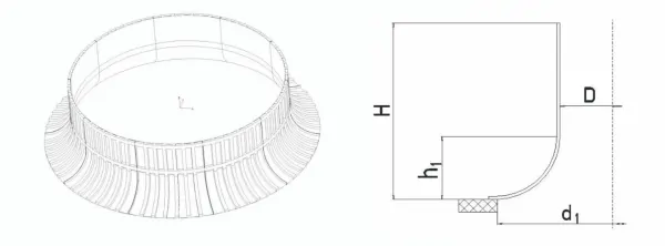 فن استک برج خنک کننده بدون VR